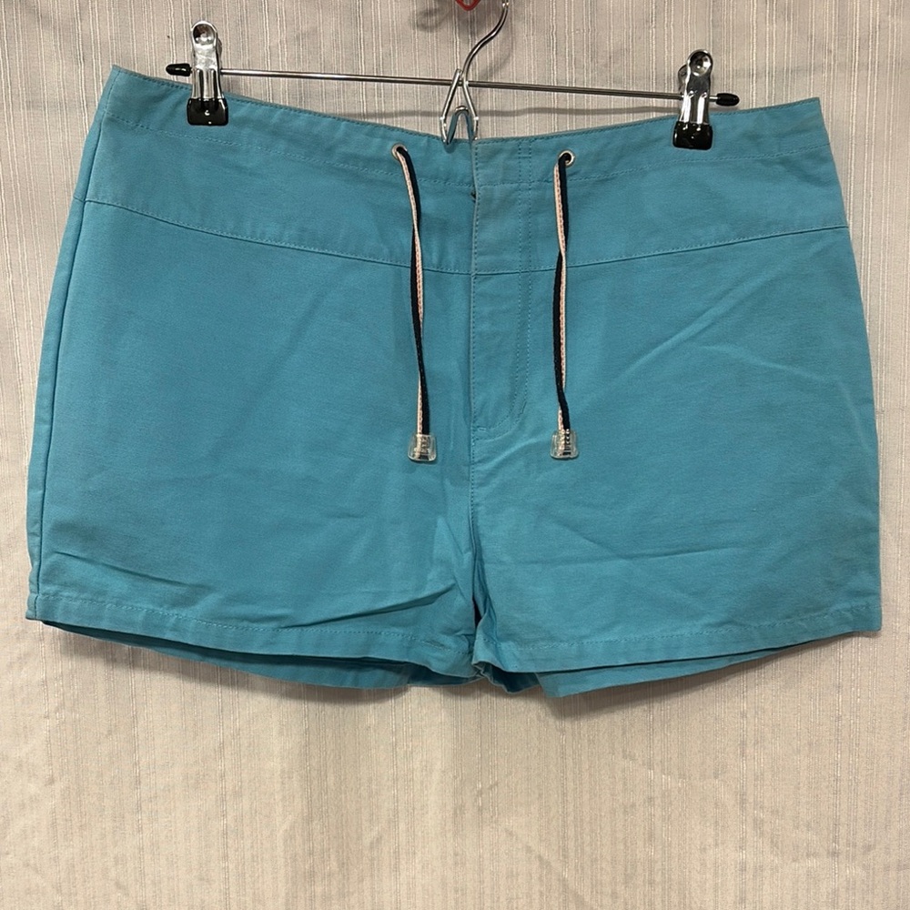 Y2K Tommy Hilfiger Turquoise Shorts with Drawstring Waist